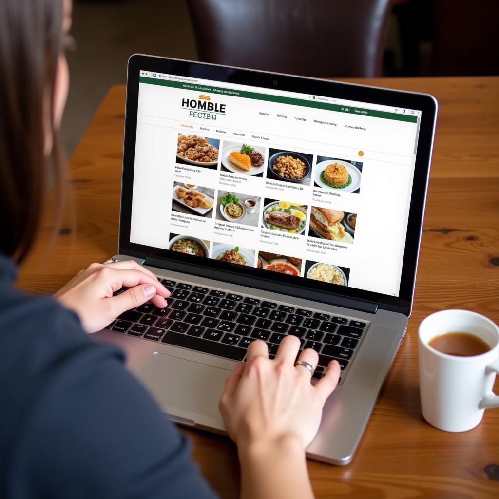 Exploring Free Recipes on a Laptop