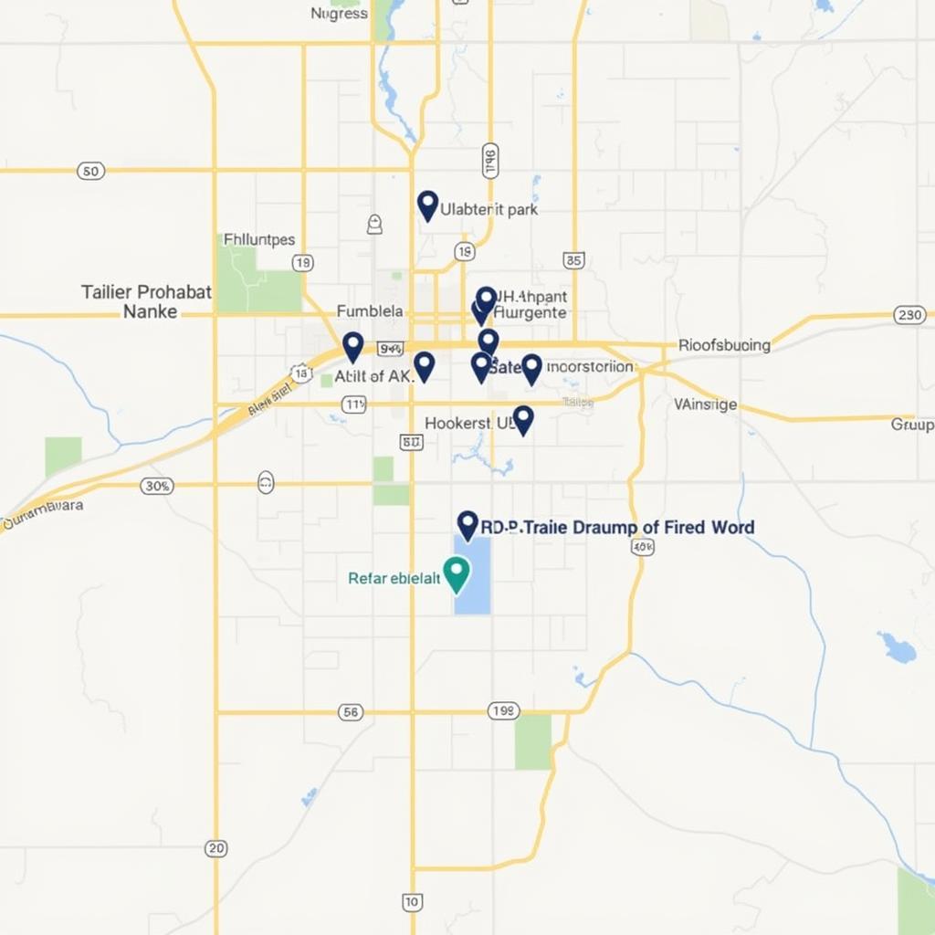 Finding Free Pallets in Billings MT: A map highlighting key areas like industrial parks, retail districts, and construction zones where free pallets are often available.