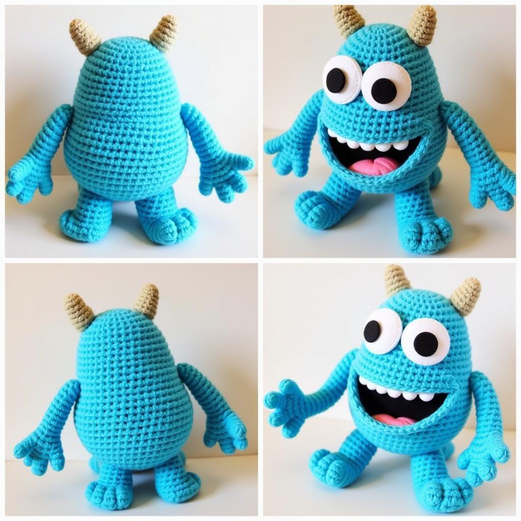 Finished Mike Wazowski Amigurumi