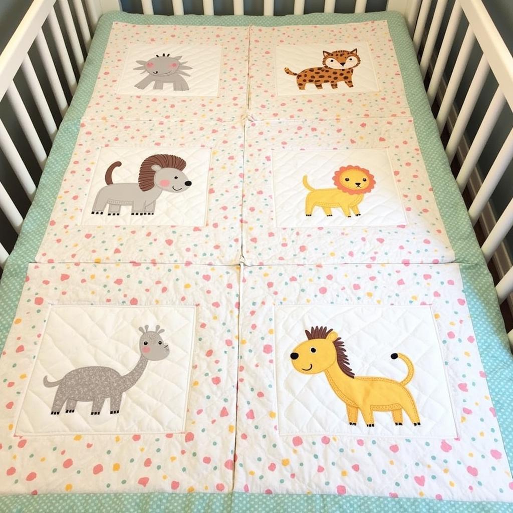 Finished Panel Quilt for Baby