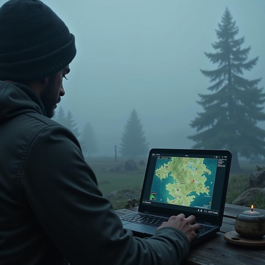 Using a Map in a Foggy Online Game