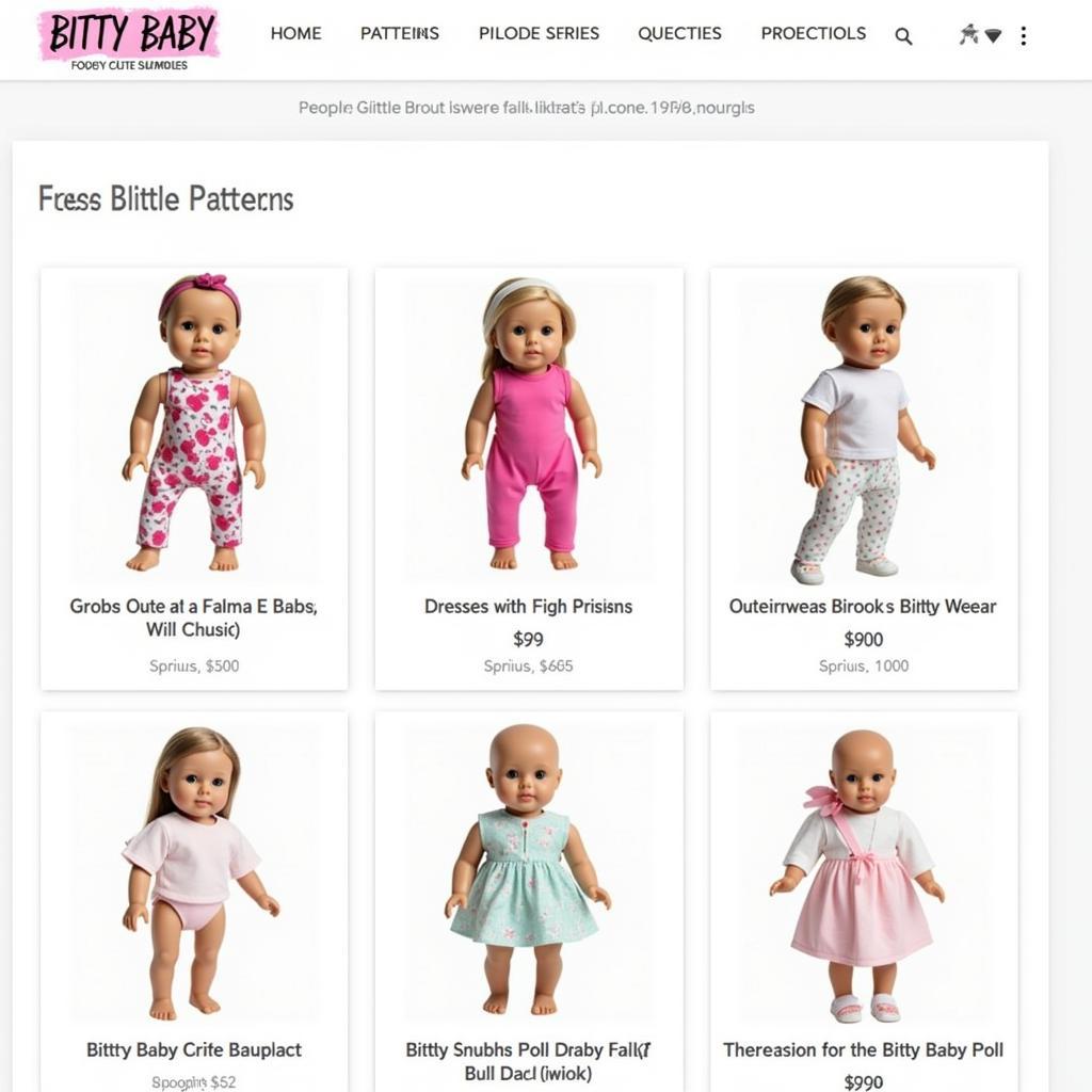 Free Bitty Baby Sewing Patterns on a Website