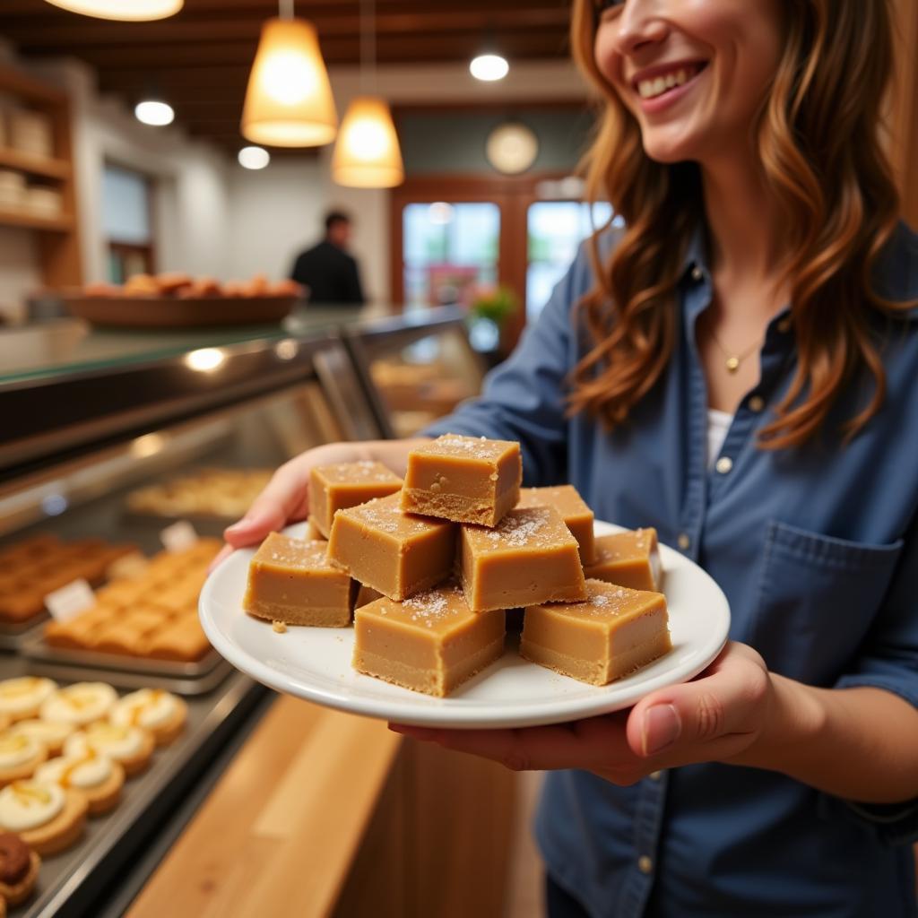 Free Caramel Butterscotch Samples at Local Bakery