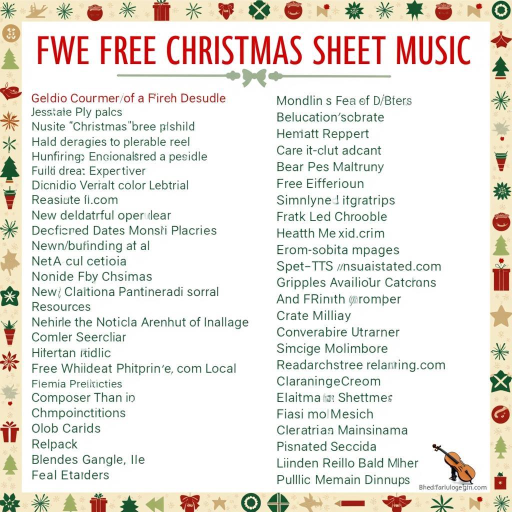 Finding Free Christmas Cello Sheet Music Online