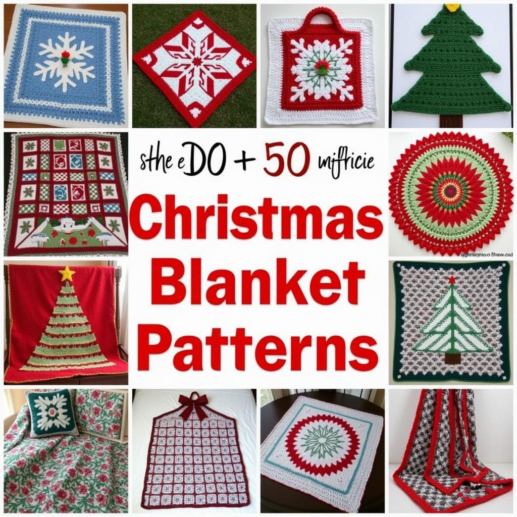 Collection of Free Christmas Crochet Blanket Patterns