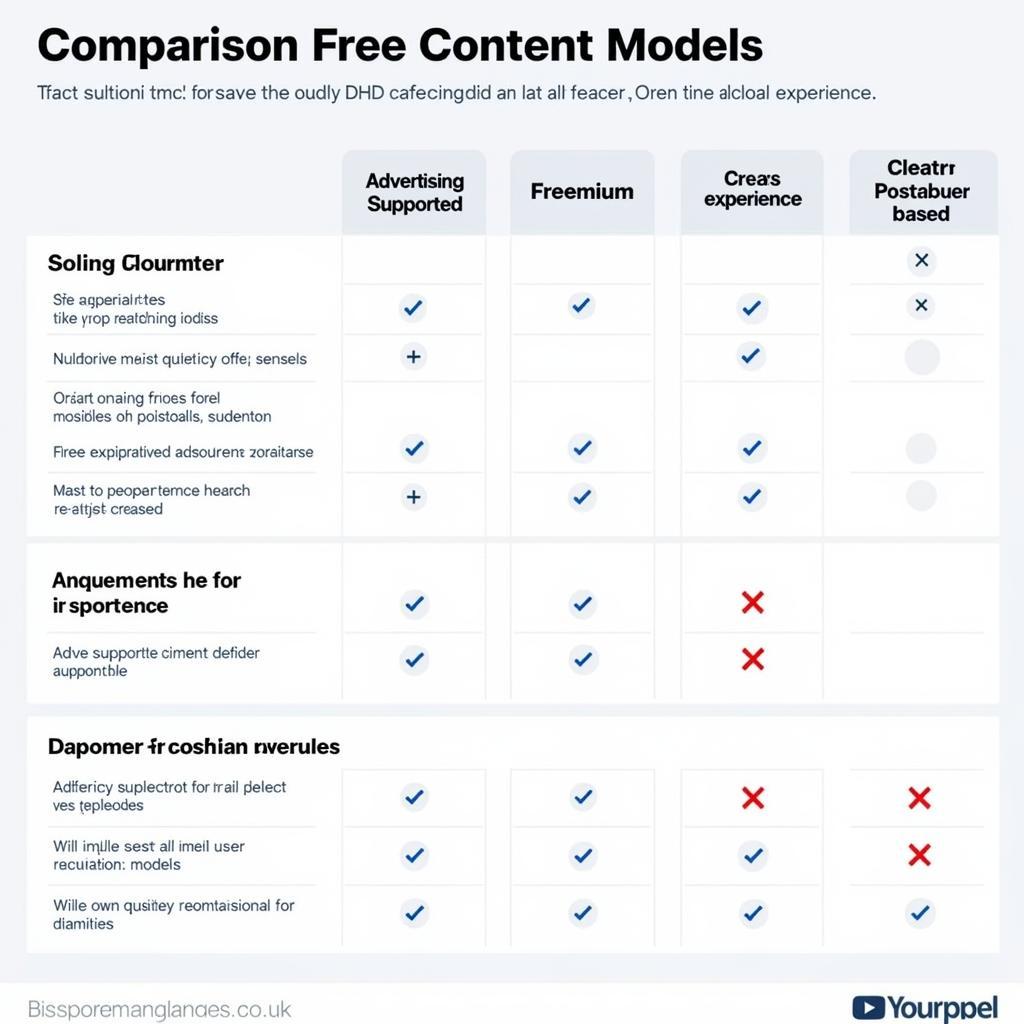 Free Content Models: A Comparative Analysis