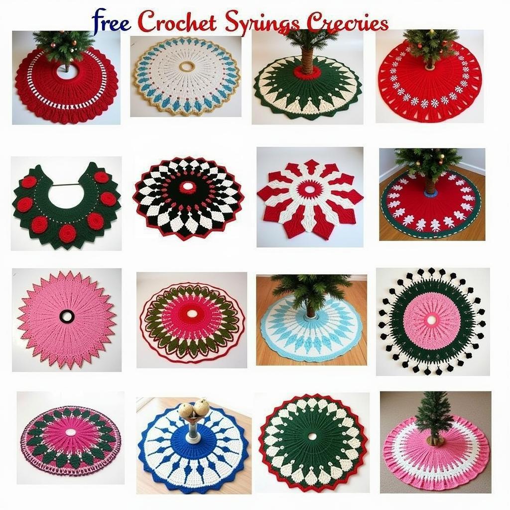 Free Crochet Christmas Tree Skirt Patterns