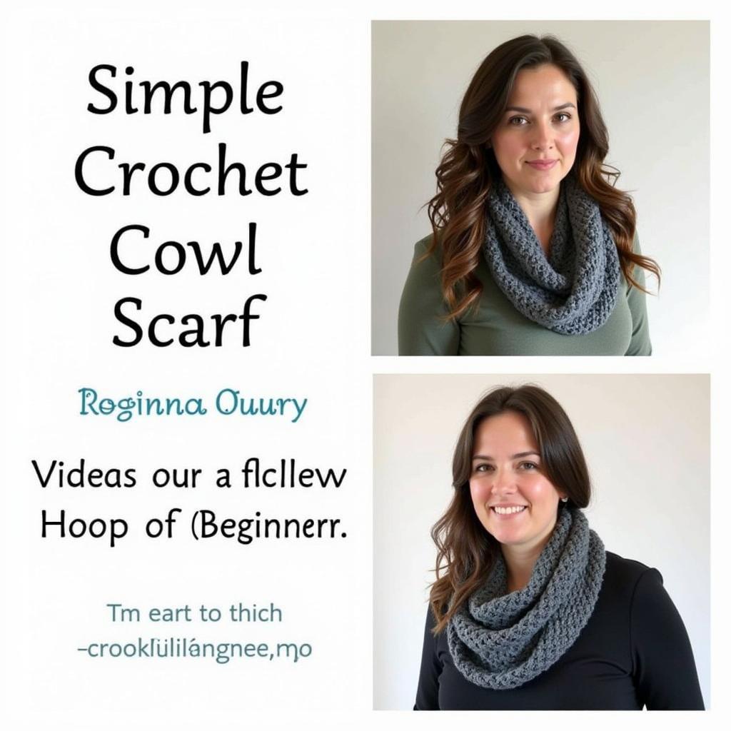 Beginner-friendly free crochet cowl scarf pattern