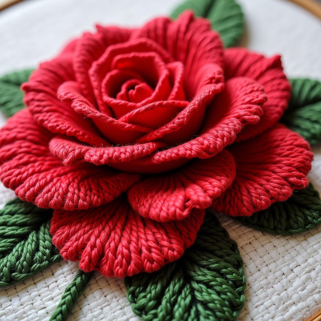 Free Cross Stitch Rose Patterns: A Detailed Close-up