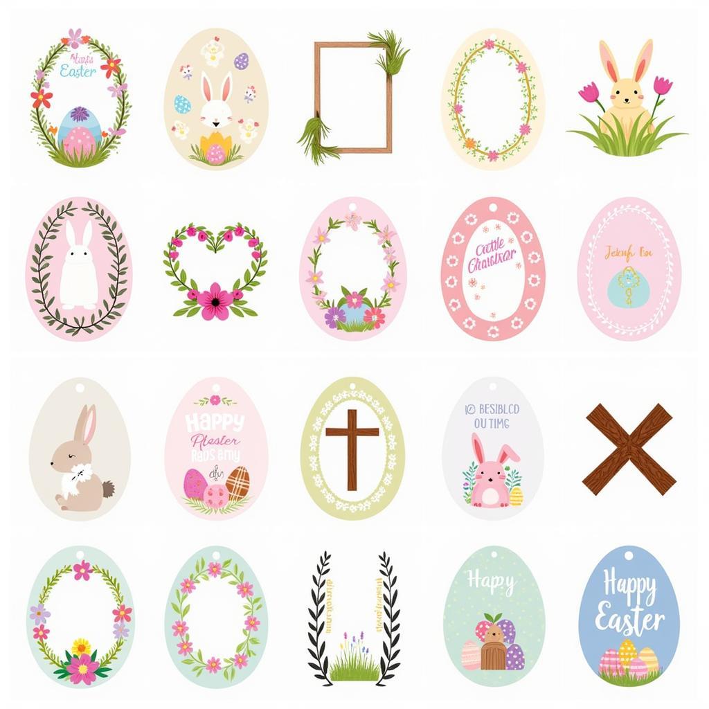 A Variety of Free Easter Tags Printables