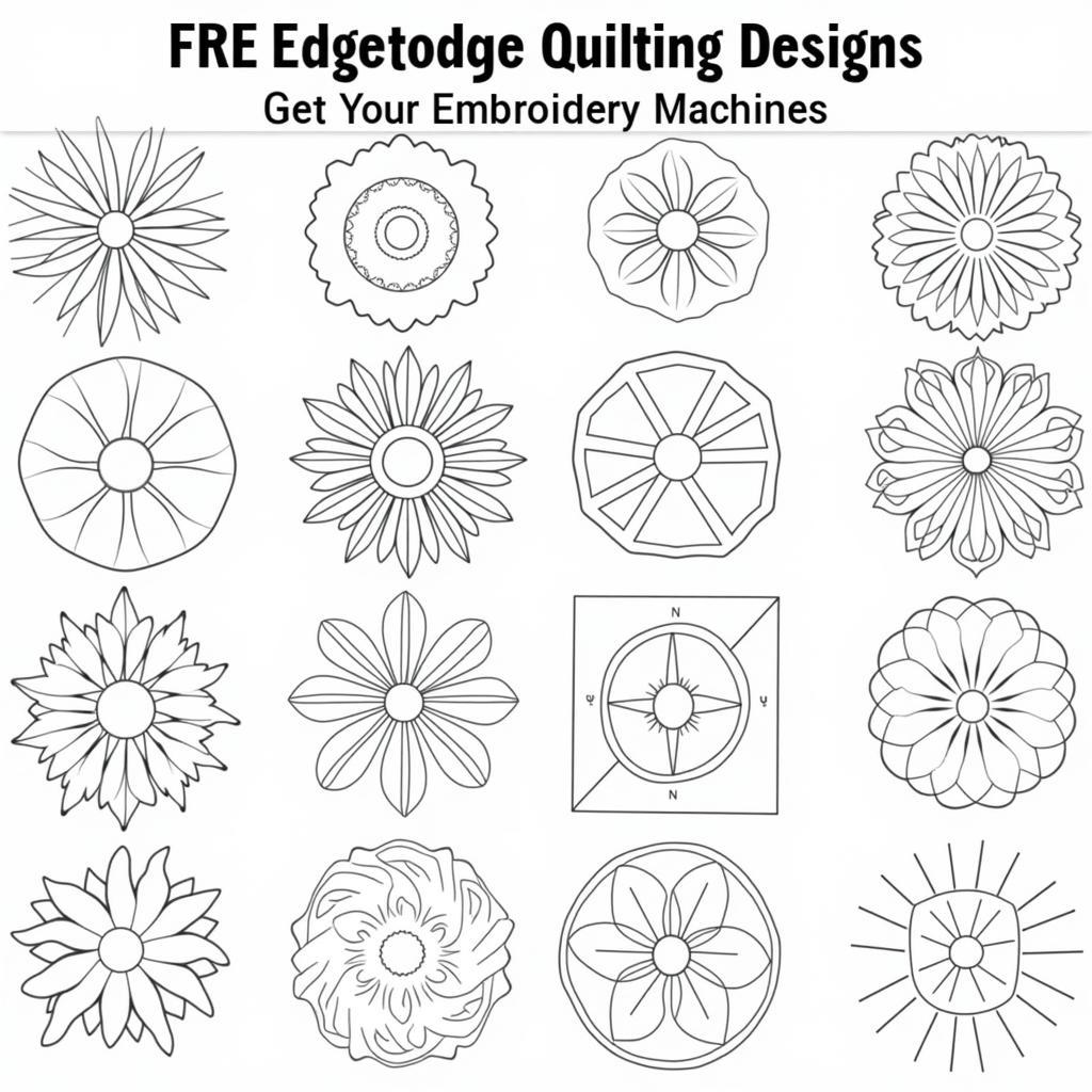 Free Edge-to-Edge Quilting Designs for Embroidery Machines