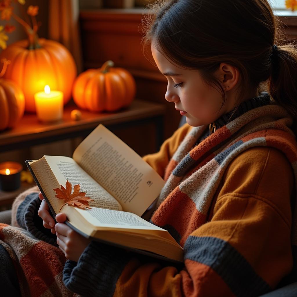 Free Fall Bookmarks Enhance Cozy Autumn Reading