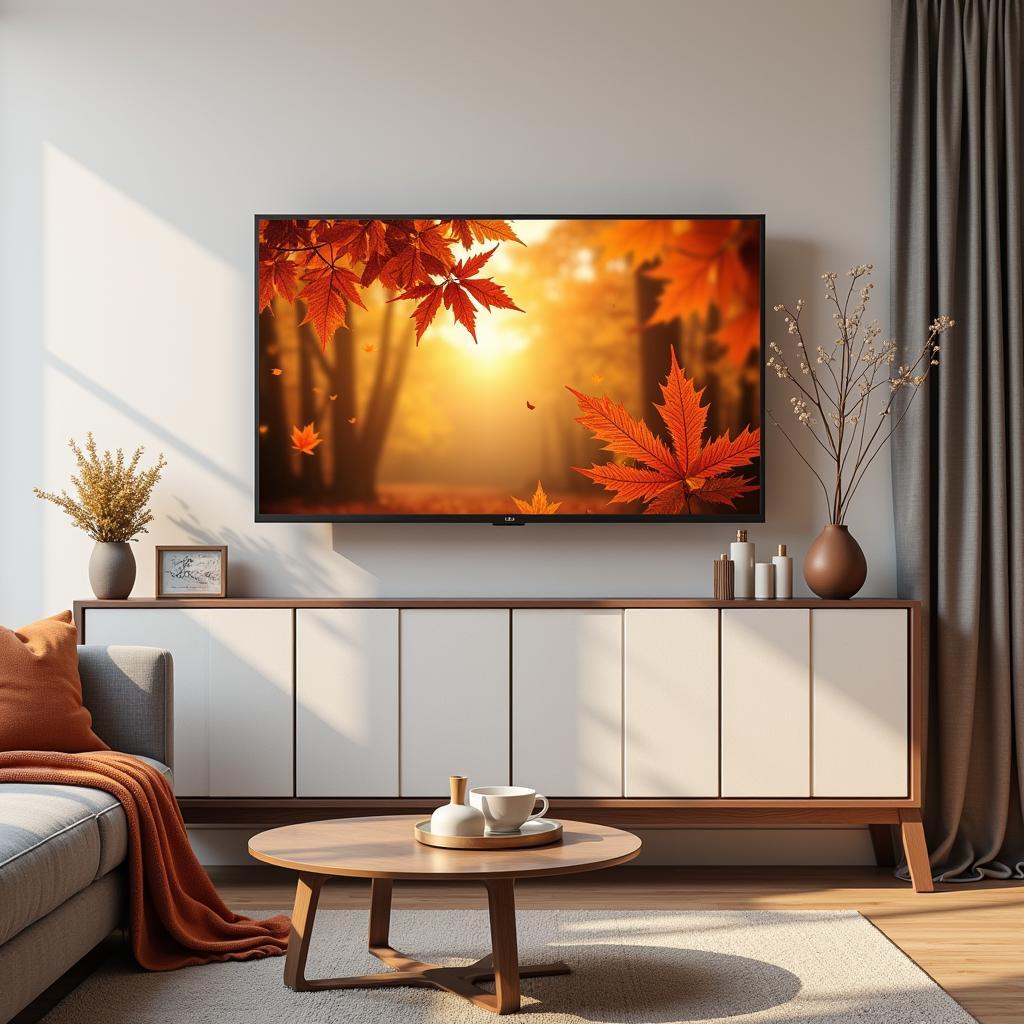 Free Fall Frame TV Art Display Example