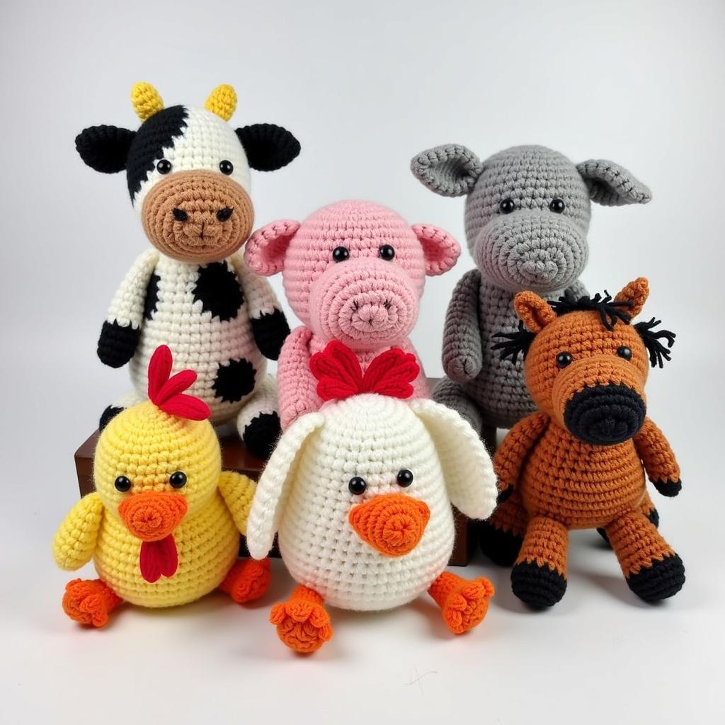 Collection of free farm animal crochet patterns