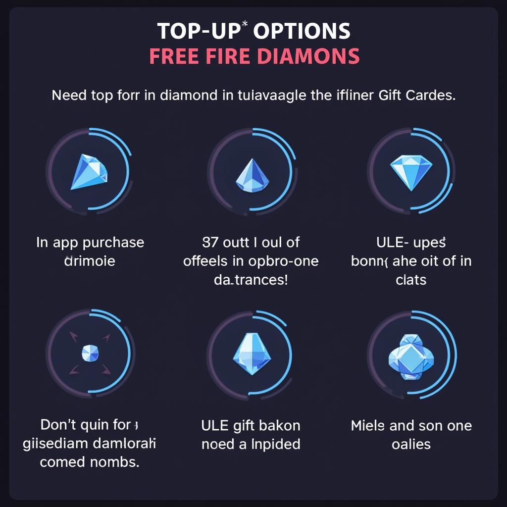 Free Fire Diamantes Top-up Options Display