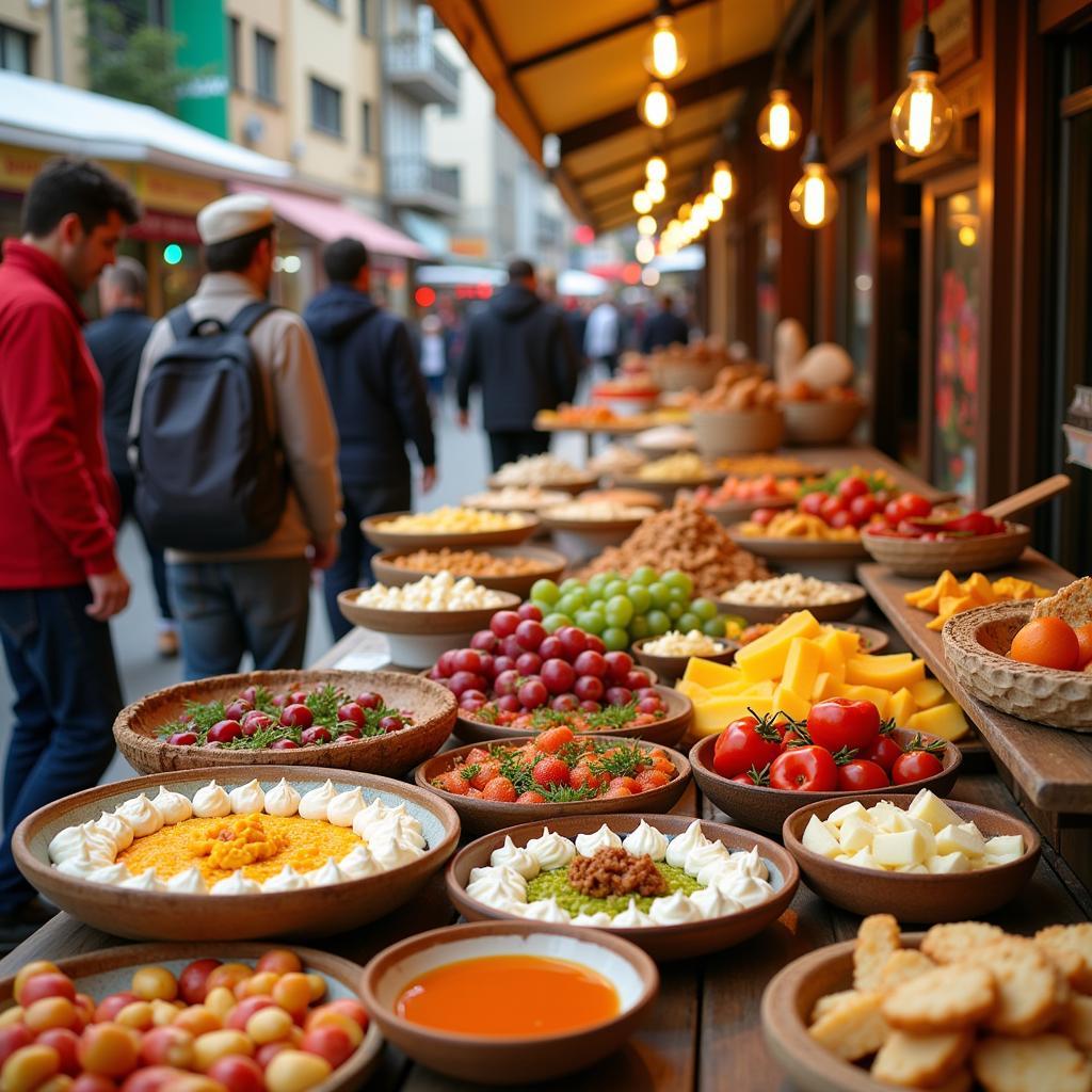 Free Flavor Samples at a Food Market