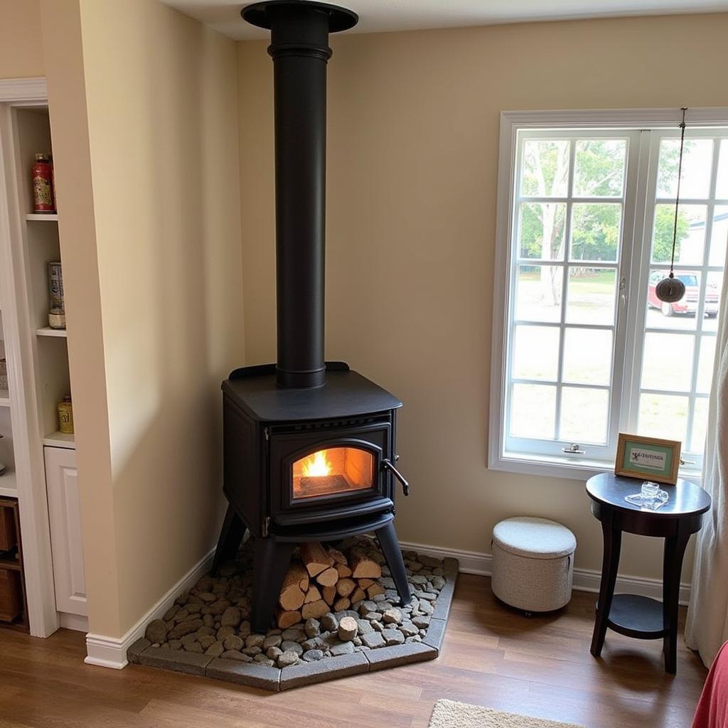 Free Flow Wood Stove Installation Example