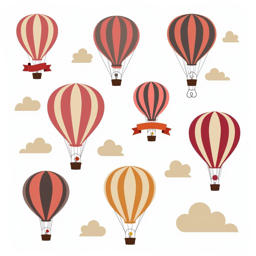 Variations of Free Hot Air Balloon SVGs