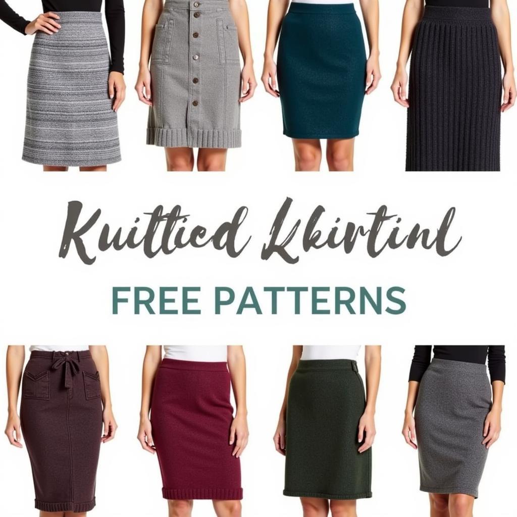 Collection of free knitted skirt patterns