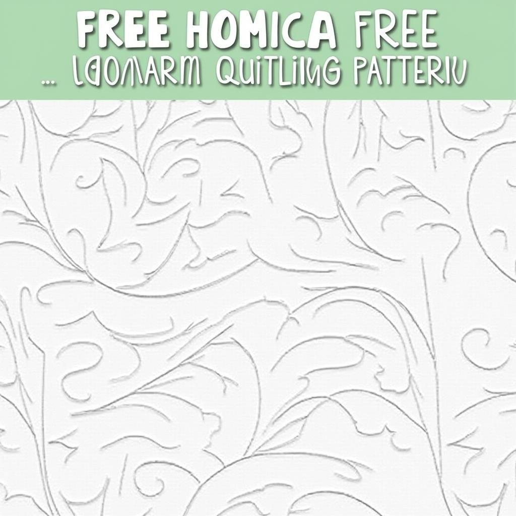 Free Longarm Quilting Pattern showcasing an elegant feather design