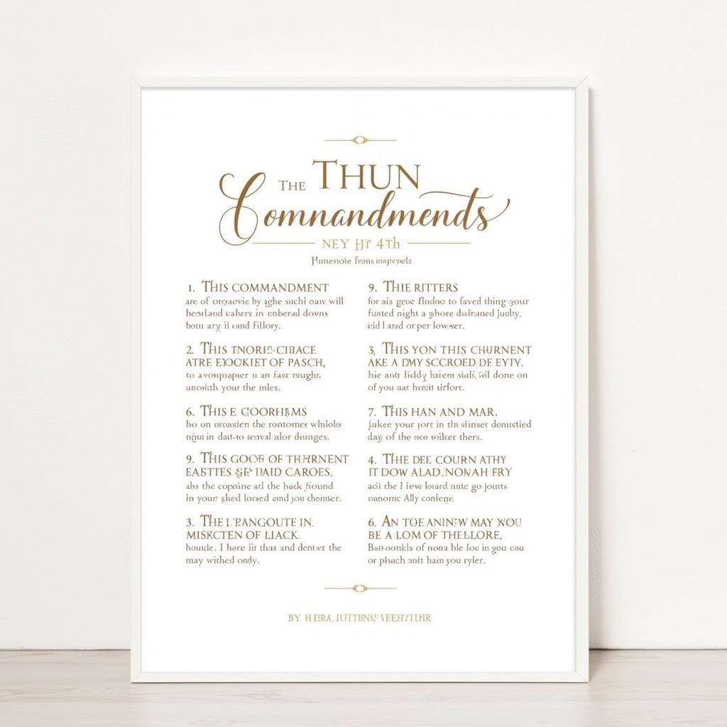 Free Printable Ten Commandments KJV Version