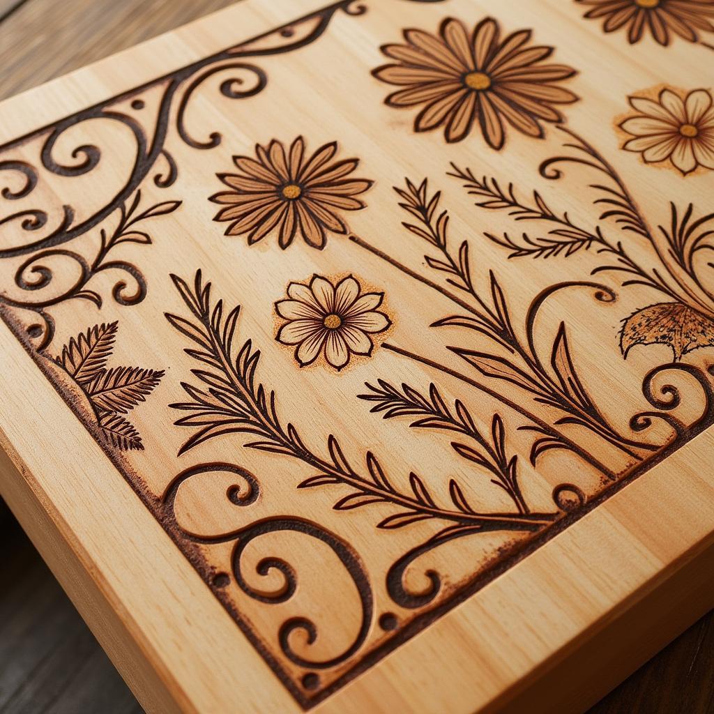 Free Pyrography Patterns: Delicate Floral Designs