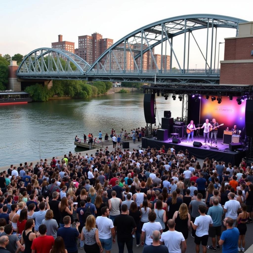 Free Rock Concert in Cleveland's Flats East Bank