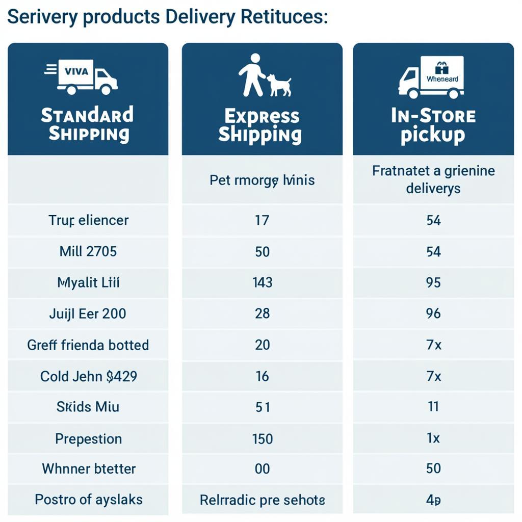 Different delivery options for free shipping on pet products.