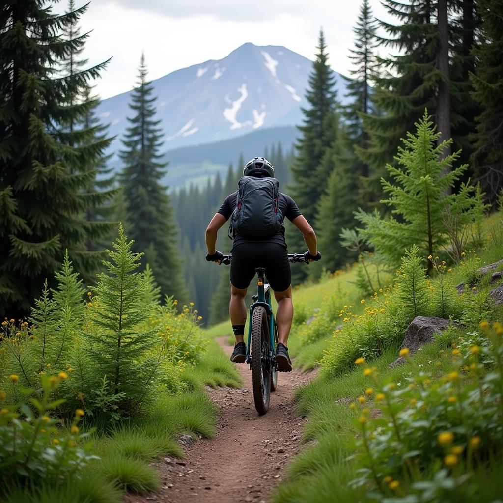 Free Spirit MTB Rider Exploring New Trails