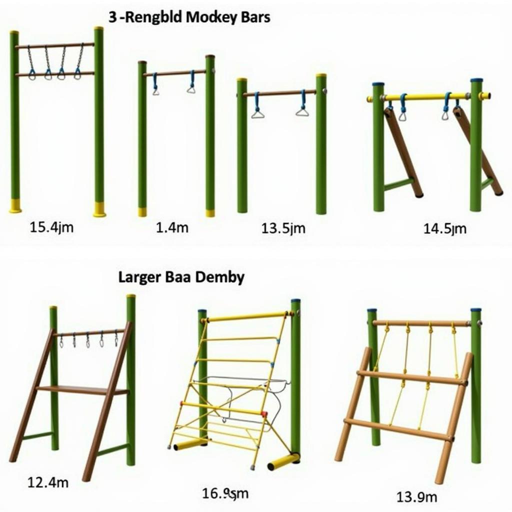 Free Standing Monkey Bars in Various Sizes