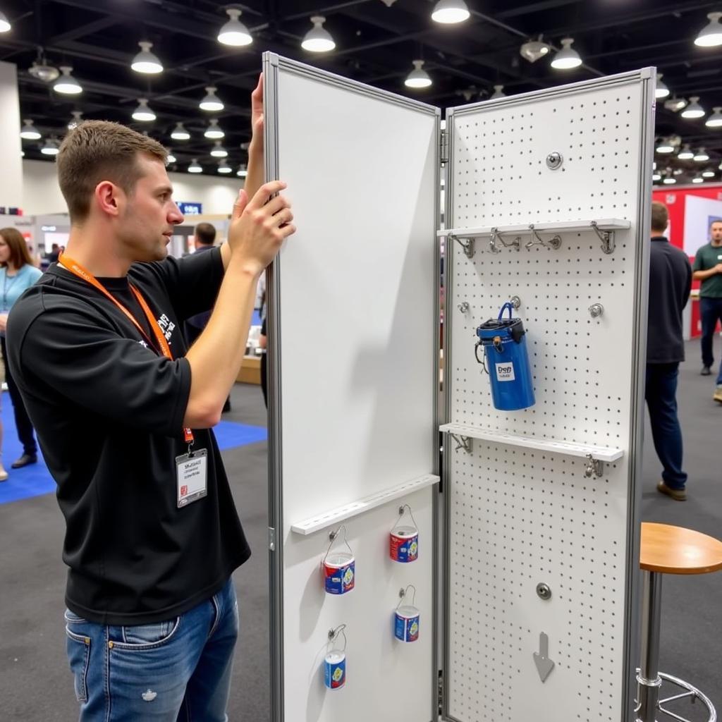 Trade Show Pegboard Setup