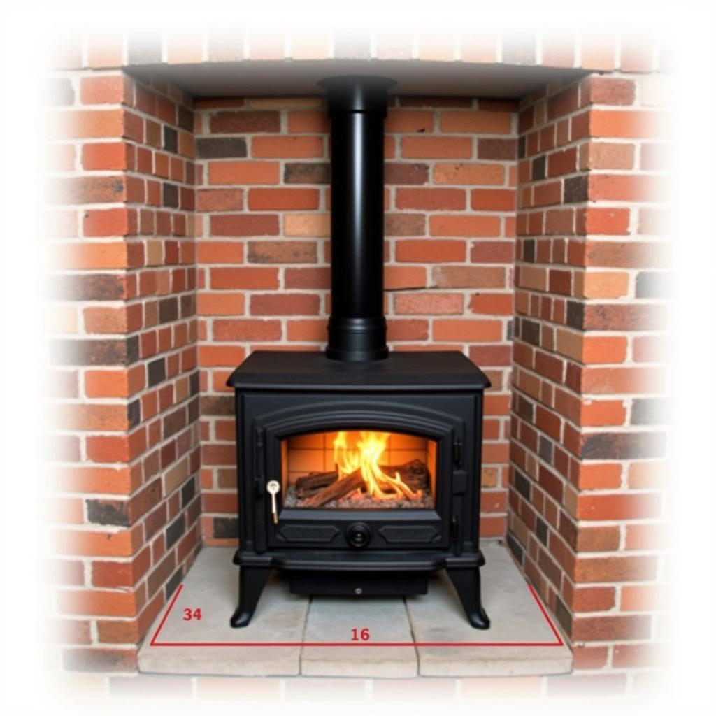 Free Standing Wood Stove Installation in Fireplace