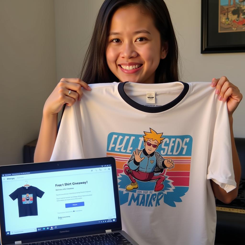 Winning a Free T-Shirt Giveaway Online