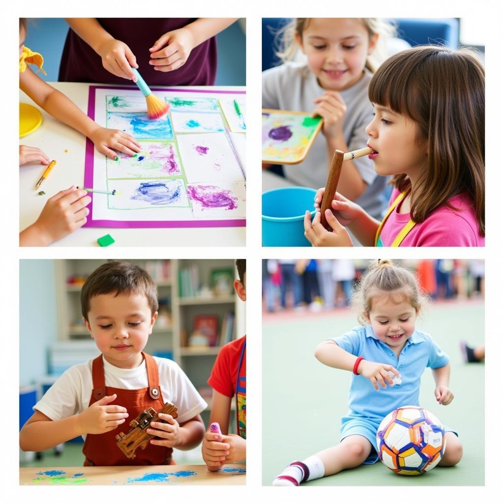 Children Exploring Different Activities in Free Trial Classes