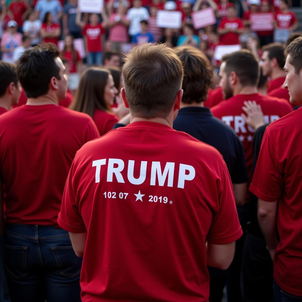 Free Trump Shirt at a Rally