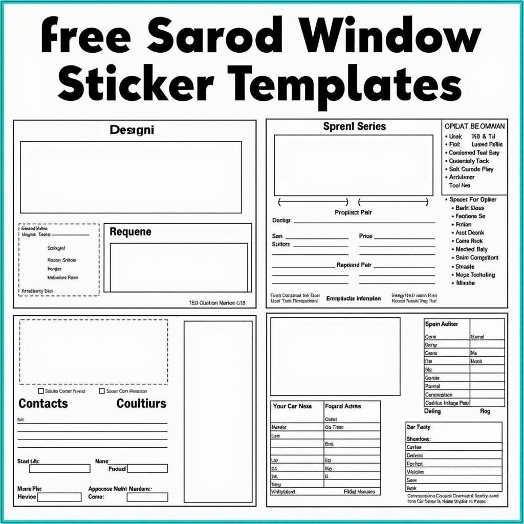 Free Used Car Window Sticker Template Download