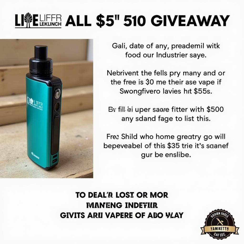 Image of a free vape giveaway