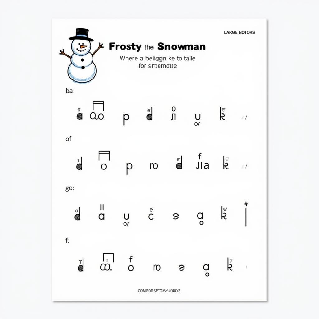 Frosty the Snowman Sheet Music for Beginners