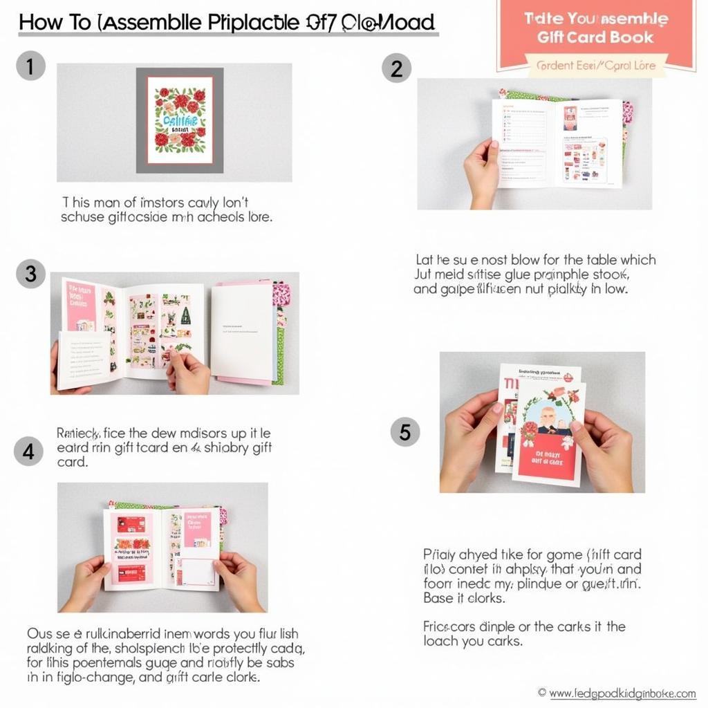 Gift Card Book Assembly Instructions