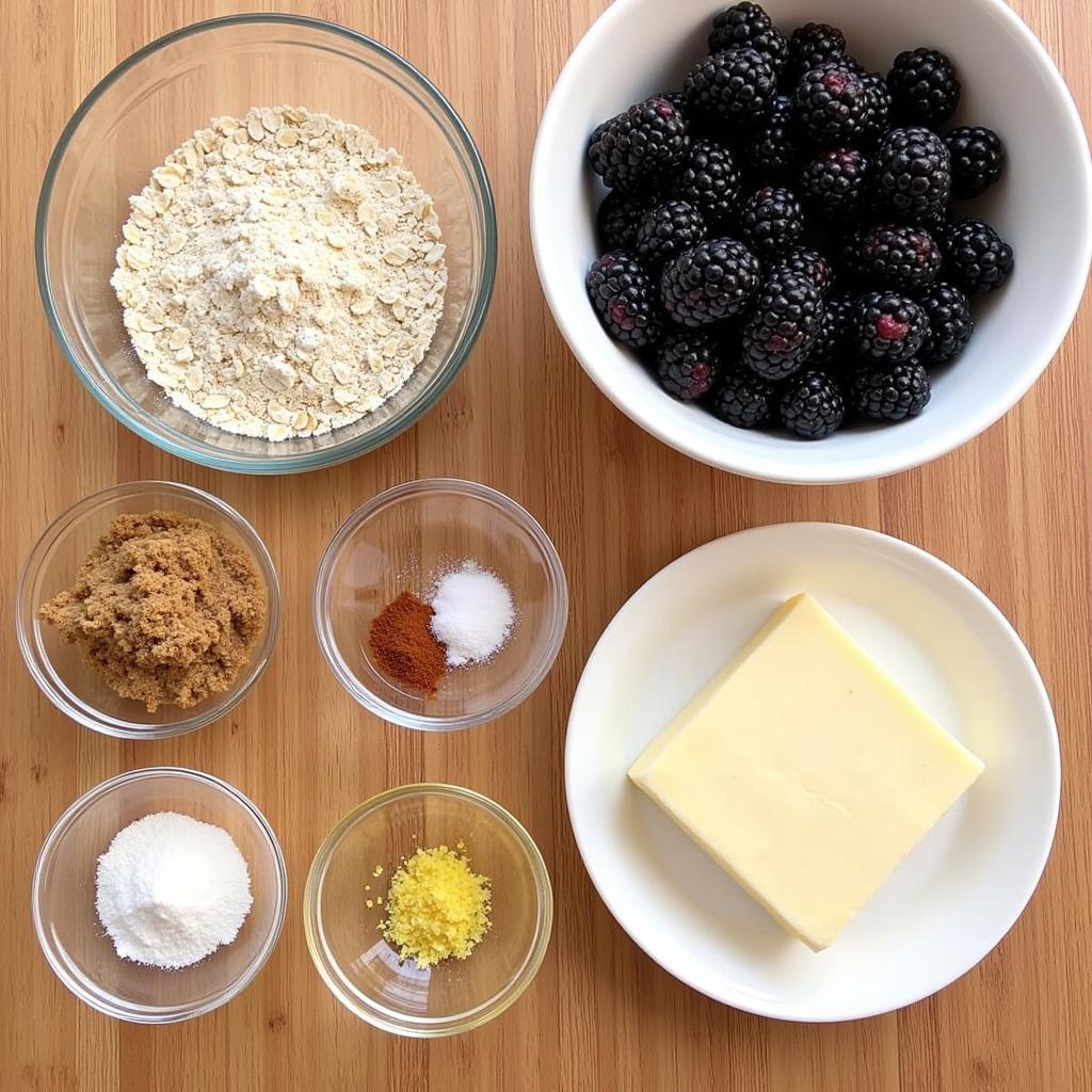 Gluten-Free Blackberry Crisp Ingredients