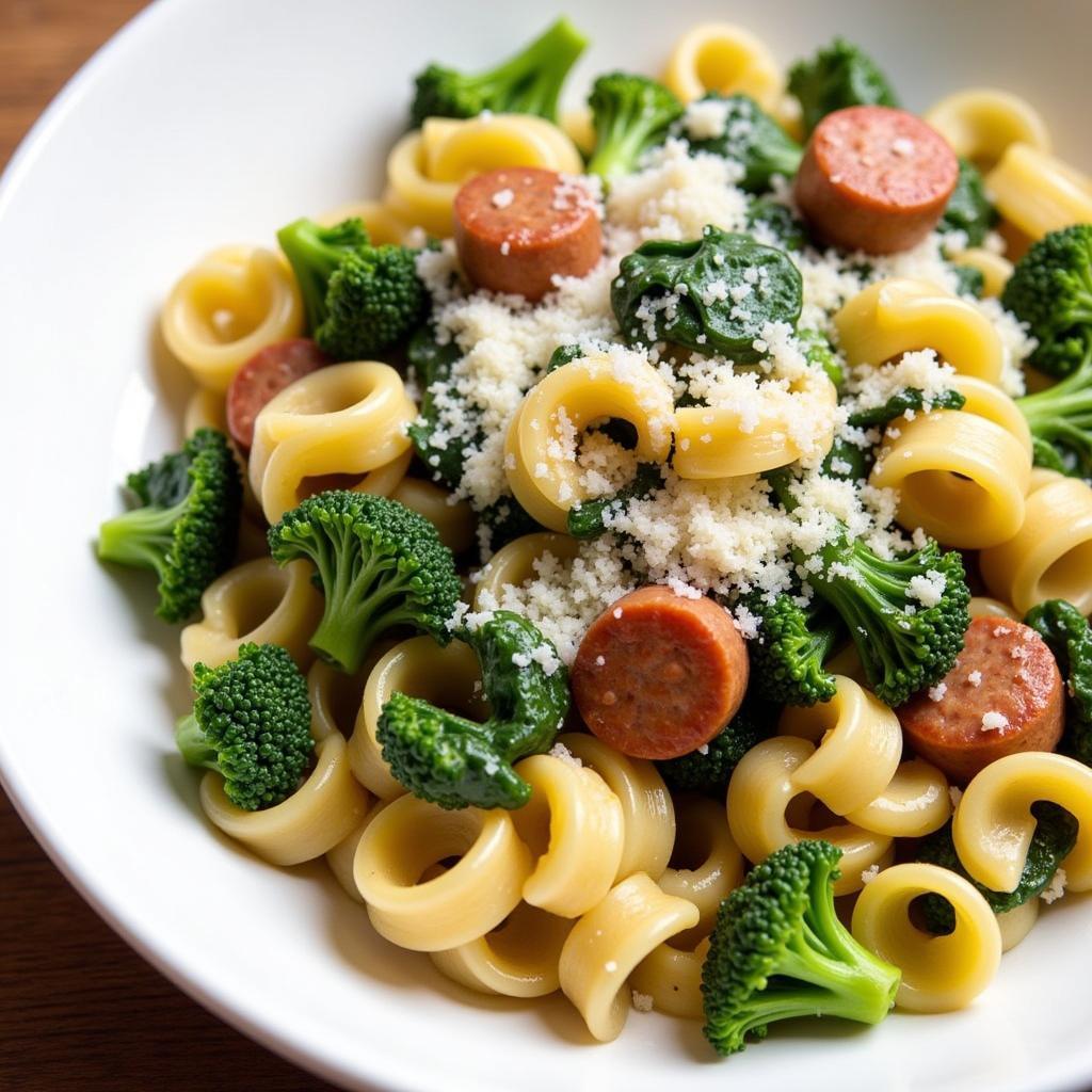 Gluten Free Orecchiette with Broccoli Rabe and Sausage