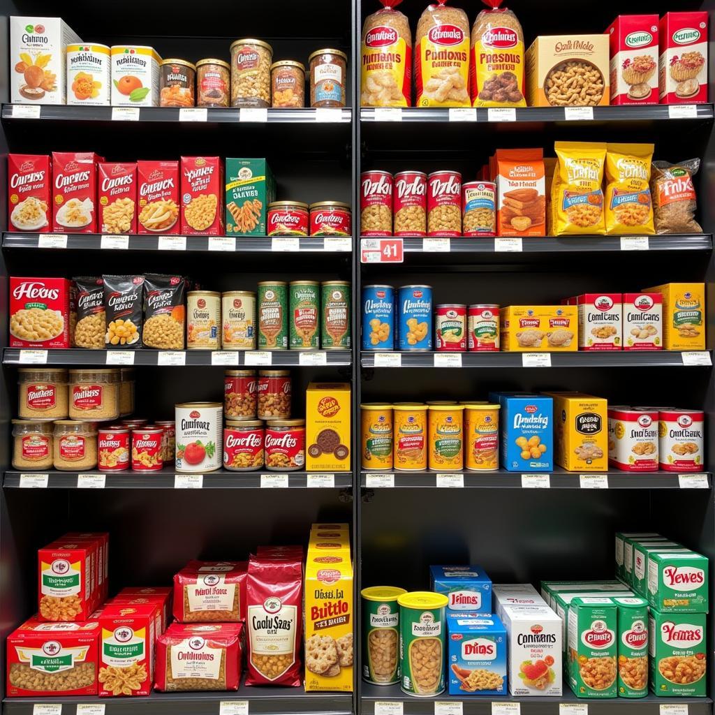 A variety of gluten-free products on display in an Istanbul supermarket