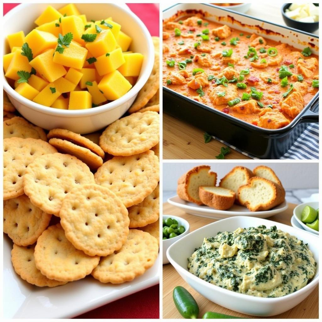 Gluten-Free Super Bowl Appetizers: Spicy Mango Salsa, Buffalo Chicken Dip, and Spinach Artichoke Dip