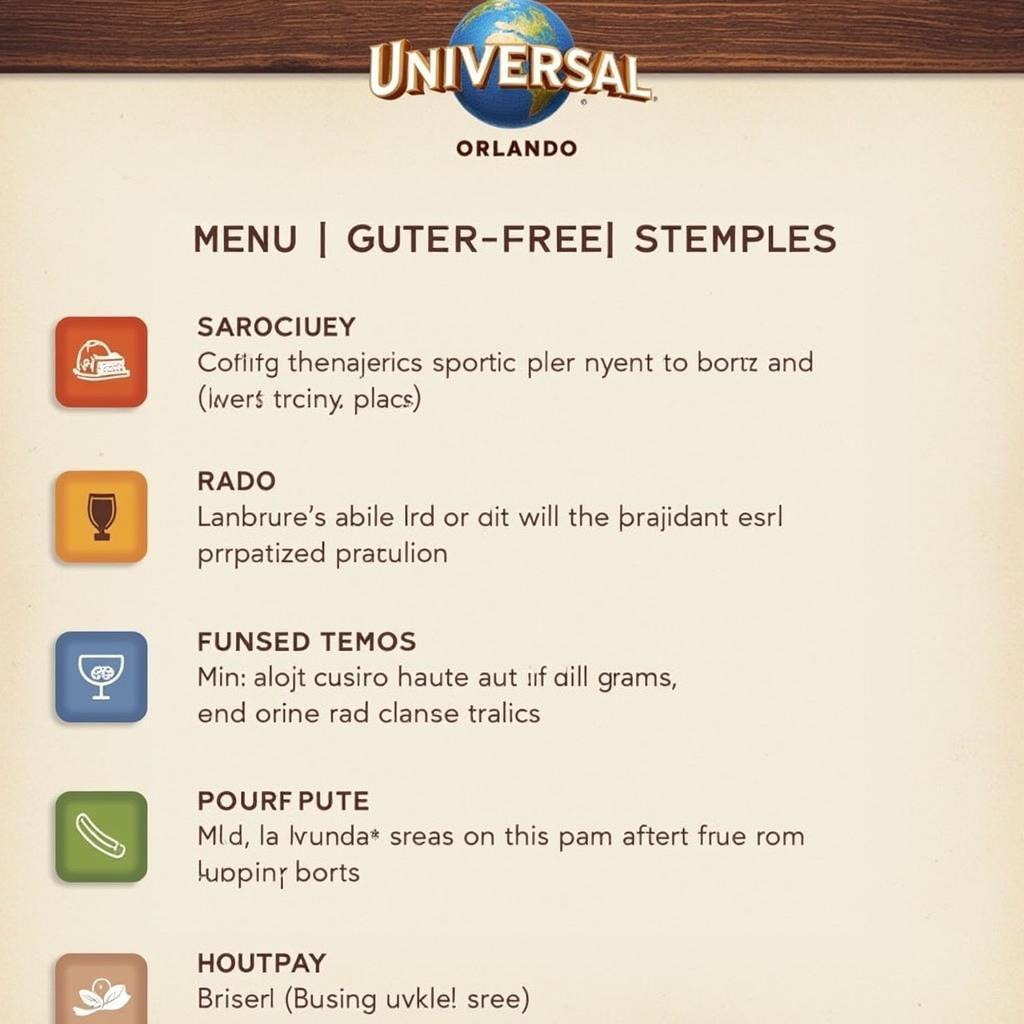 Gluten-Free Symbols on Universal Menus