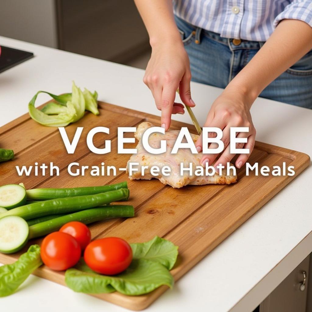 Preparing a grain-free chicken meal