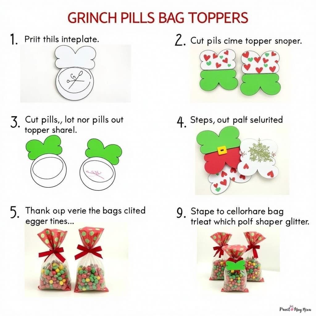 DIY Grinch Pills Bag Topper Tutorial