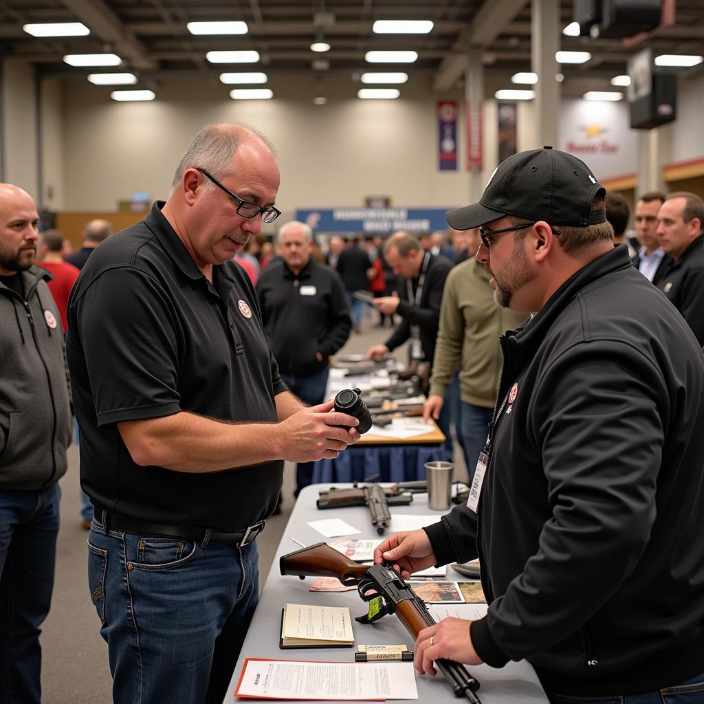 Getting a gun appraisal at a gun show