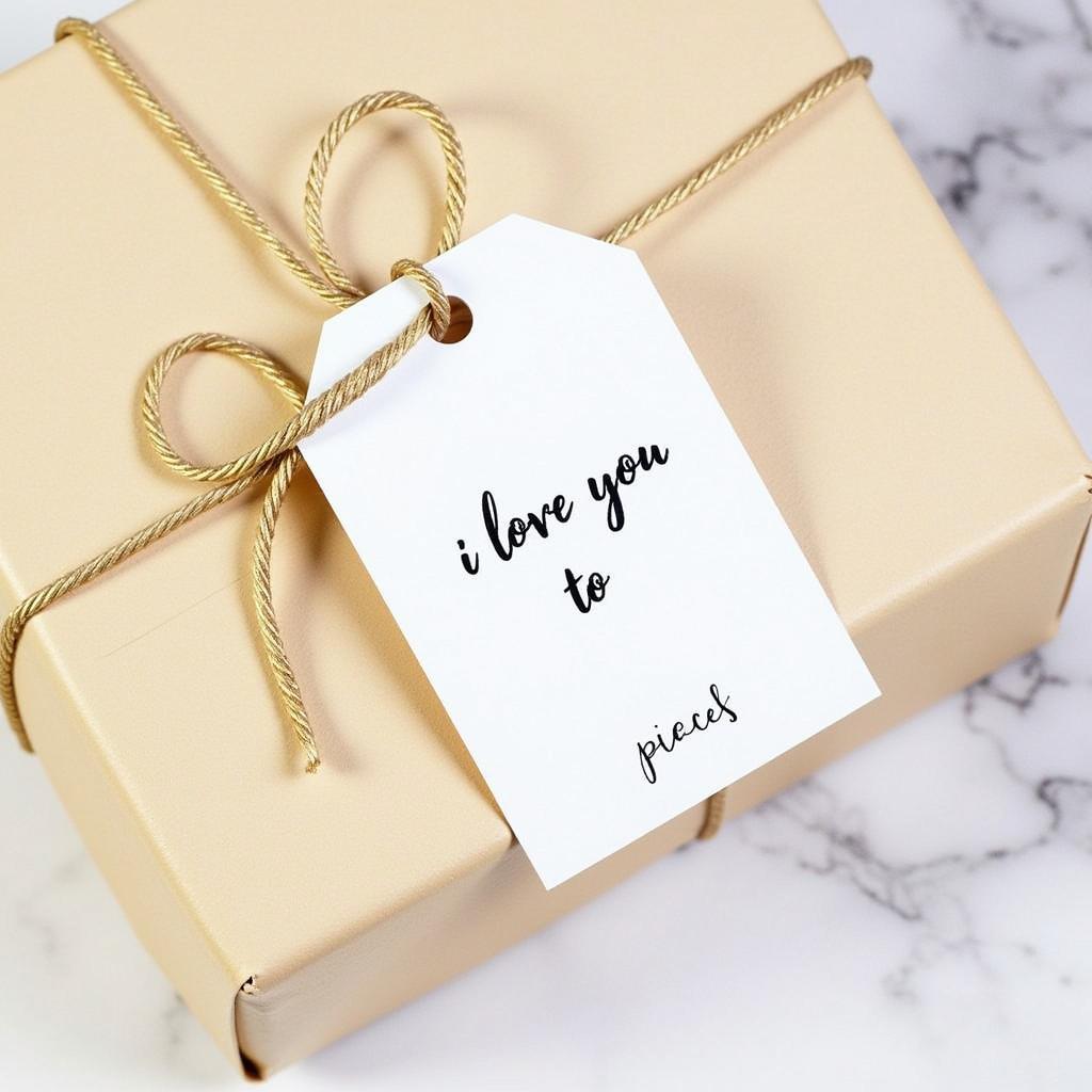 I Love You To Pieces Gift Tag