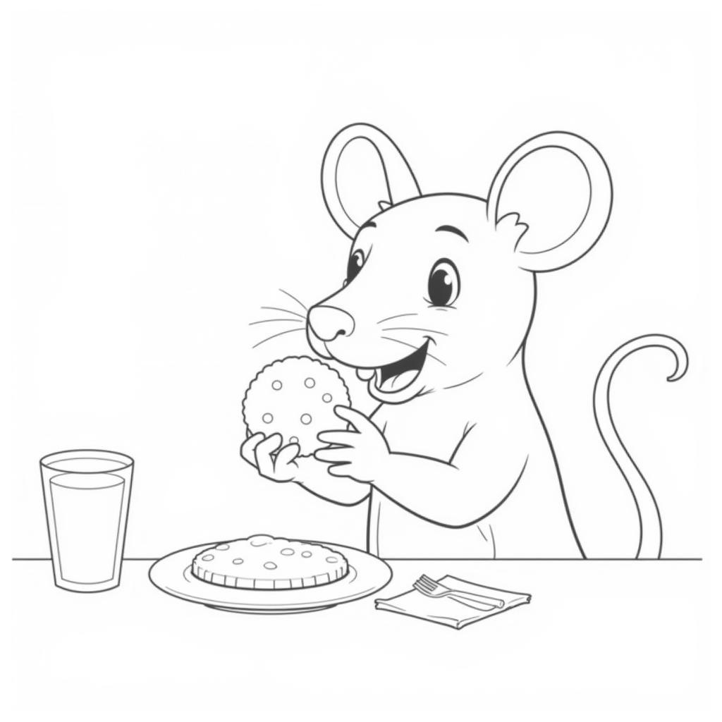 If You Give a Mouse a Cookie Coloring Page