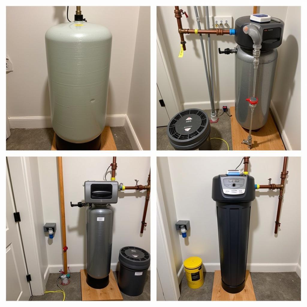 Installation of a salt-free water softener